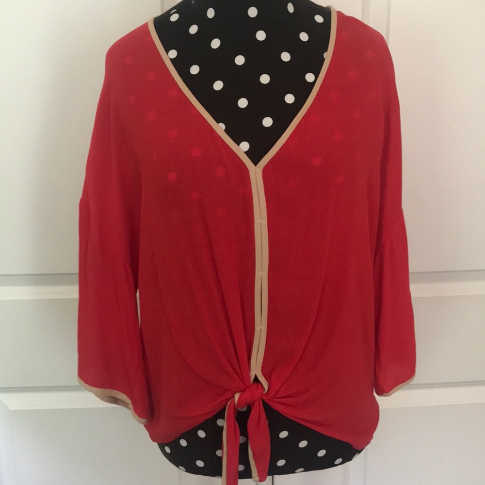 Ella Moss Draped Tie Shirt